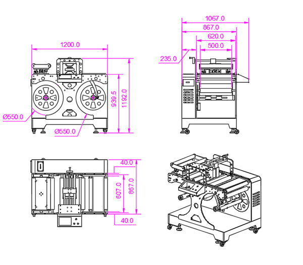 Standard rewinder with TTO printer1